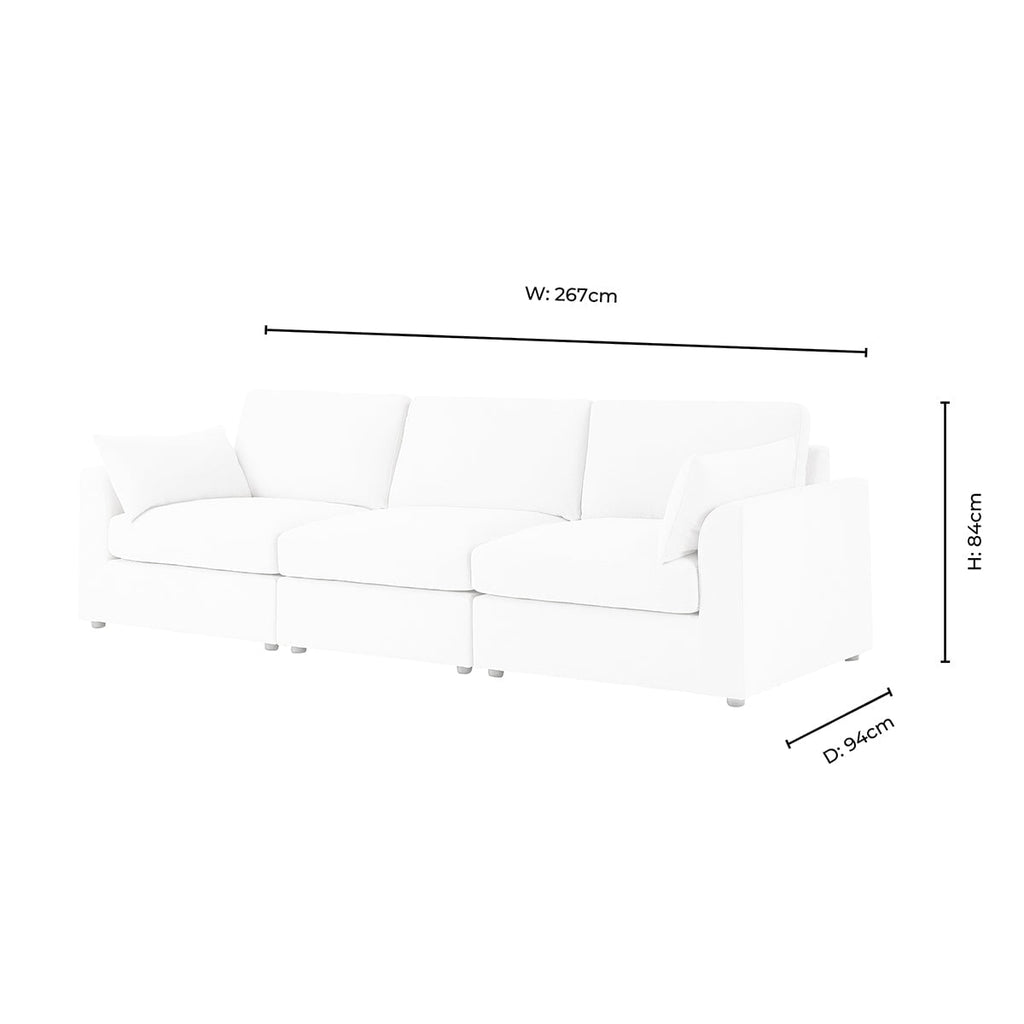 3 Seater Sofa - Chenille Olive – For those who love to stretch out or share the space, the 3-Seater offers room to lounge in laid-back style