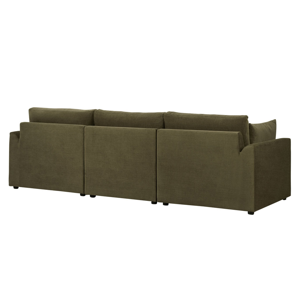 3 Seater Sofa - Chenille Olive – For those who love to stretch out or share the space, the 3-Seater offers room to lounge in laid-back style