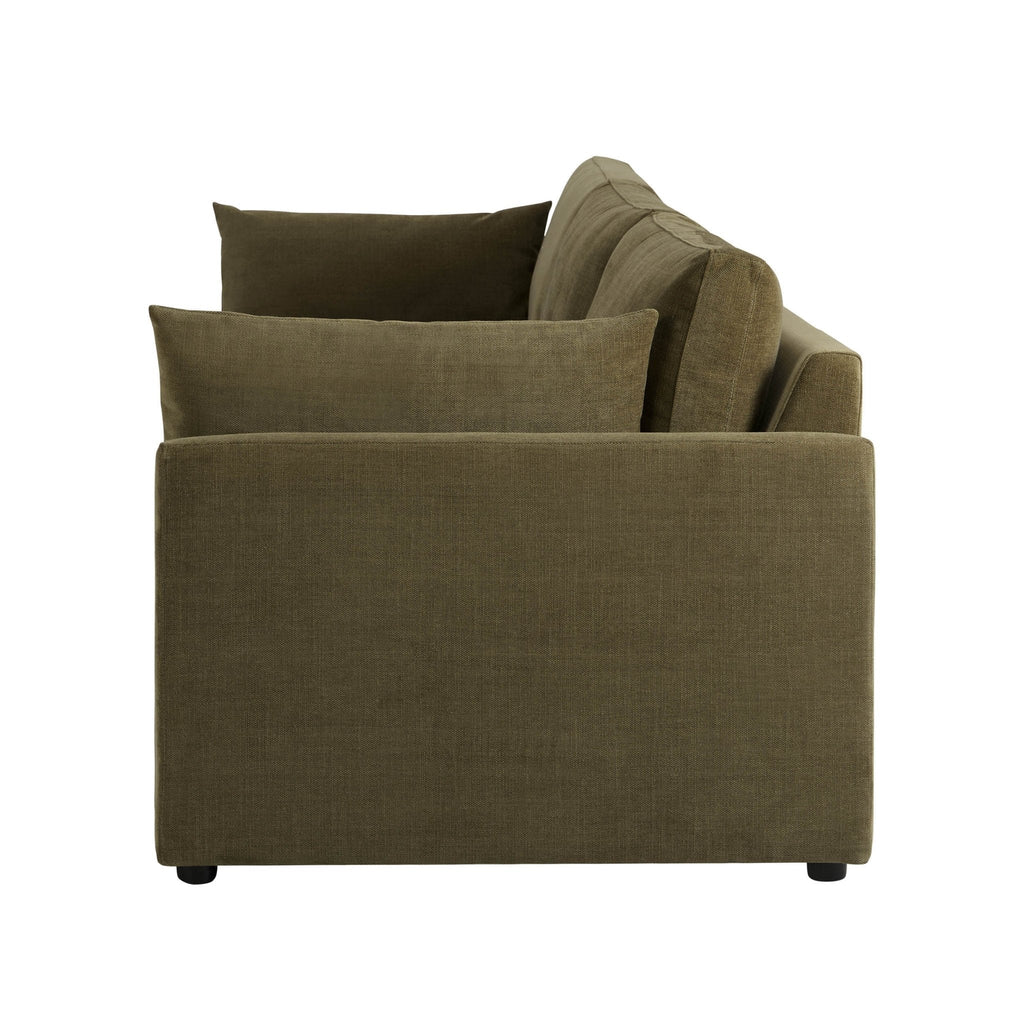3 Seater Sofa - Chenille Olive – For those who love to stretch out or share the space, the 3-Seater offers room to lounge in laid-back style