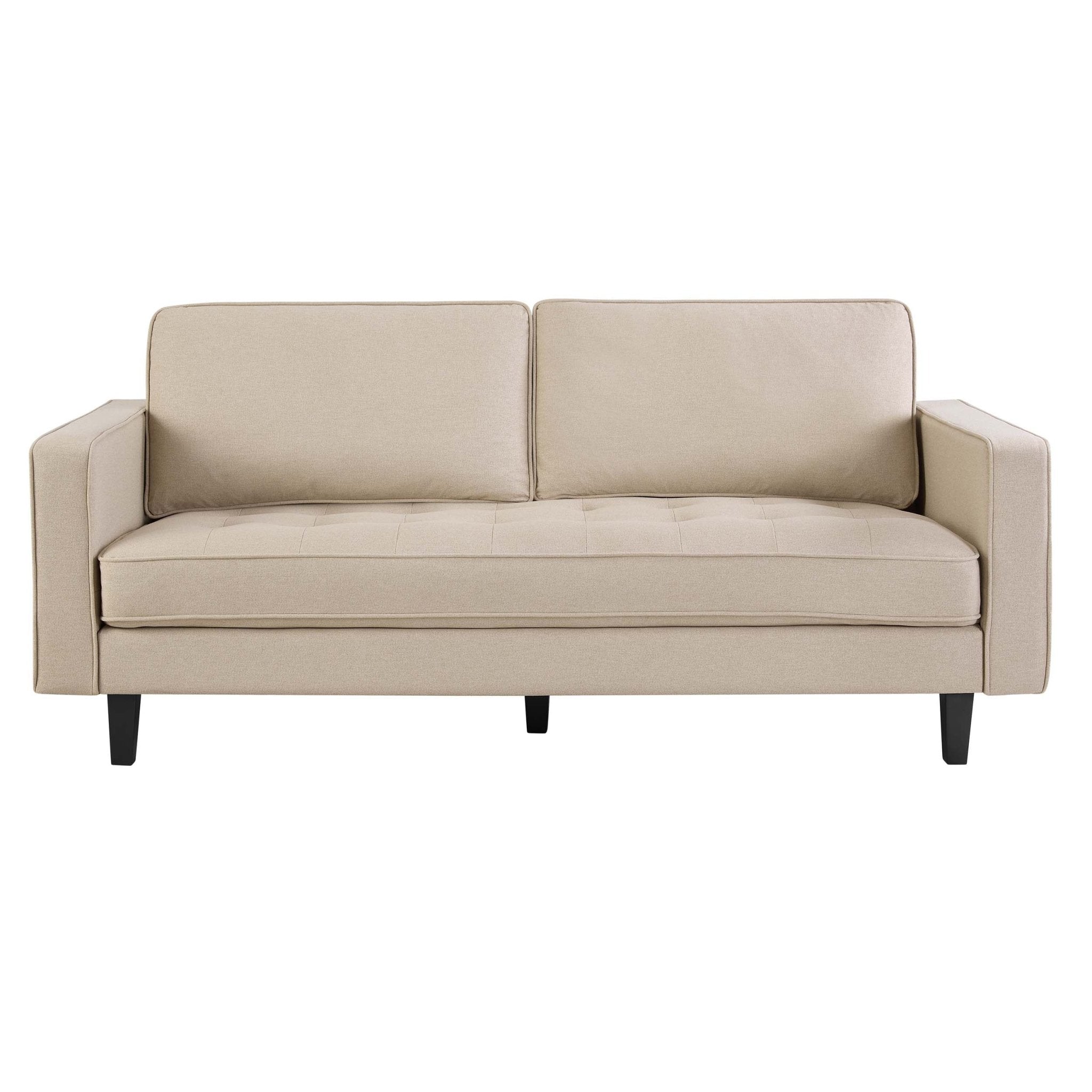 3 Seater Sofa - Oatmeal – Whatever your signature style, relax and unwind with the cosy oatmeal linen 3 seater sofa