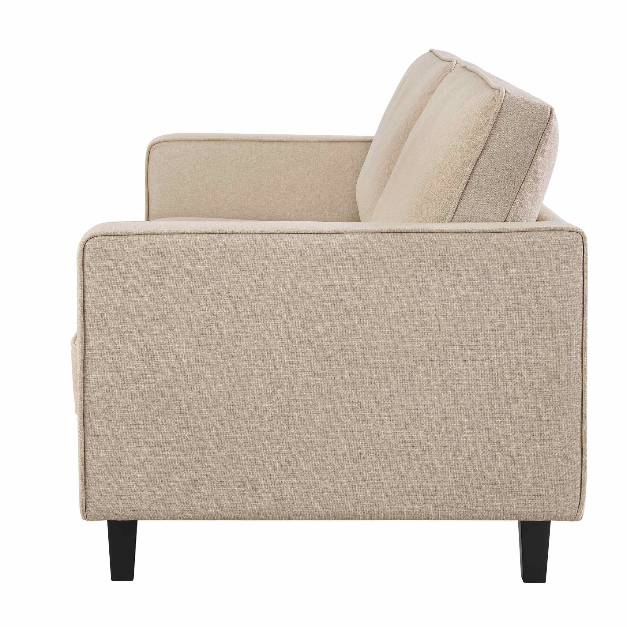 3 Seater Sofa - Oatmeal – Whatever your signature style, relax and unwind with the cosy oatmeal linen 3 seater sofa