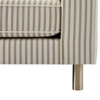 Lover sofa - Sand striped - This lover sofa is made of soft, natural linen-textured fabric.