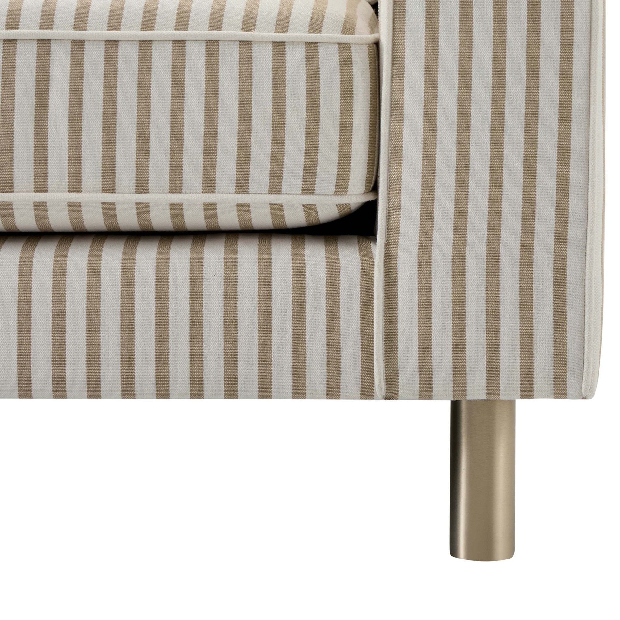 Lover sofa - Sand striped - This lover sofa is made of soft, natural linen-textured fabric.