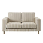 Lover sofa - Sand striped - This lover sofa is made of soft, natural linen-textured fabric.