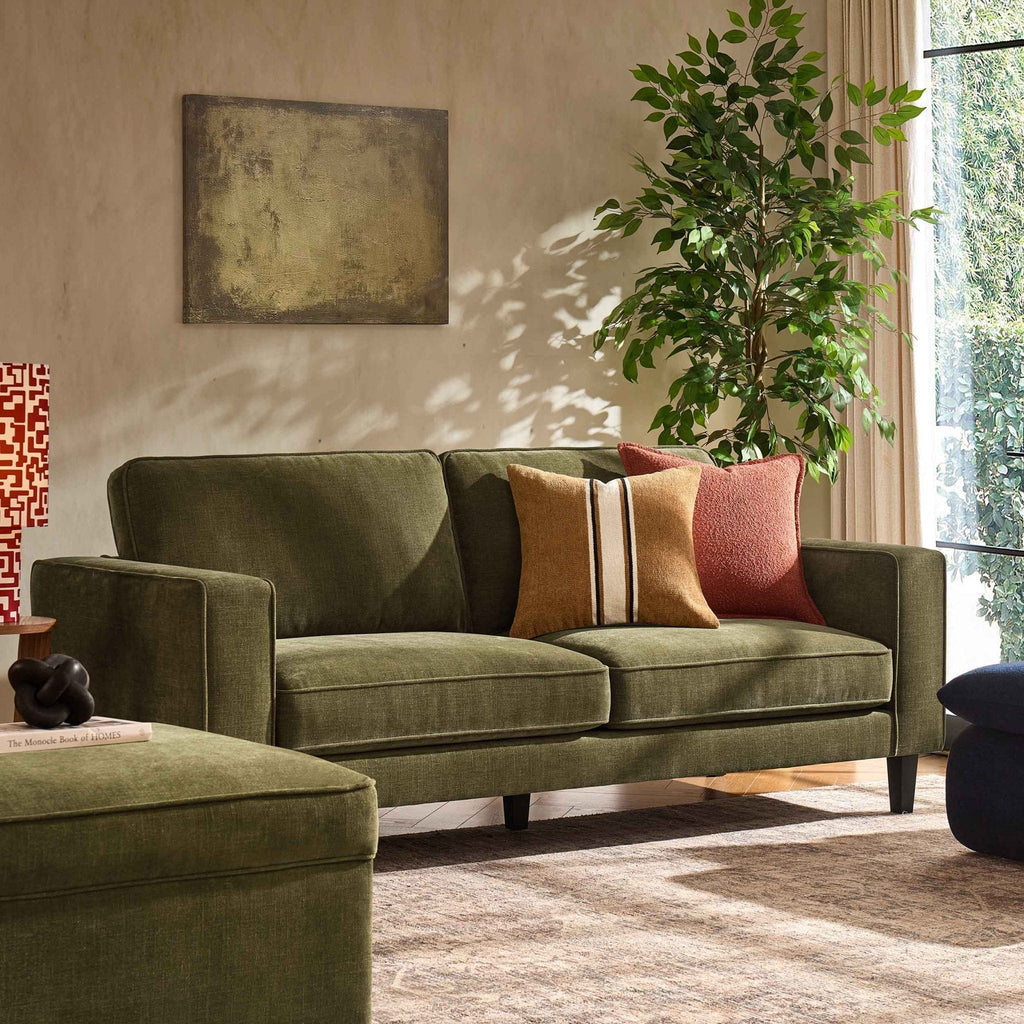 3 Seater Sofa - Chenille Olive – For that looks as good as it feels, discover our olive 3-seater sofa from the collection
