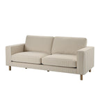 3 Seater Sofa - Sand Stripe – For that looks as good as it feels, discover our mauve soft textured velvet fabric 3-seater sofa from the collection