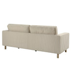3 Seater Sofa - Sand Stripe – For that looks as good as it feels, discover our mauve soft textured velvet fabric 3-seater sofa from the collection