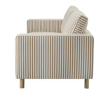 3 Seater Sofa - Sand Stripe – For that looks as good as it feels, discover our mauve soft textured velvet fabric 3-seater sofa from the collection