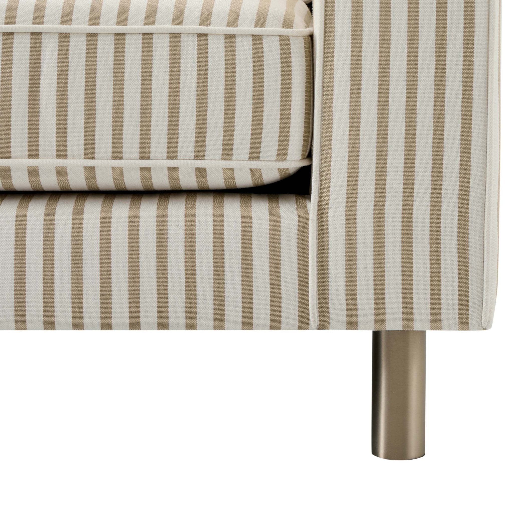 3 Seater Sofa - Sand Stripe – For that looks as good as it feels, discover our mauve soft textured velvet fabric 3-seater sofa from the collection