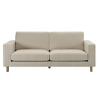 3 Seater Sofa - Sand Stripe – For that looks as good as it feels, discover our mauve soft textured velvet fabric 3-seater sofa from the collection