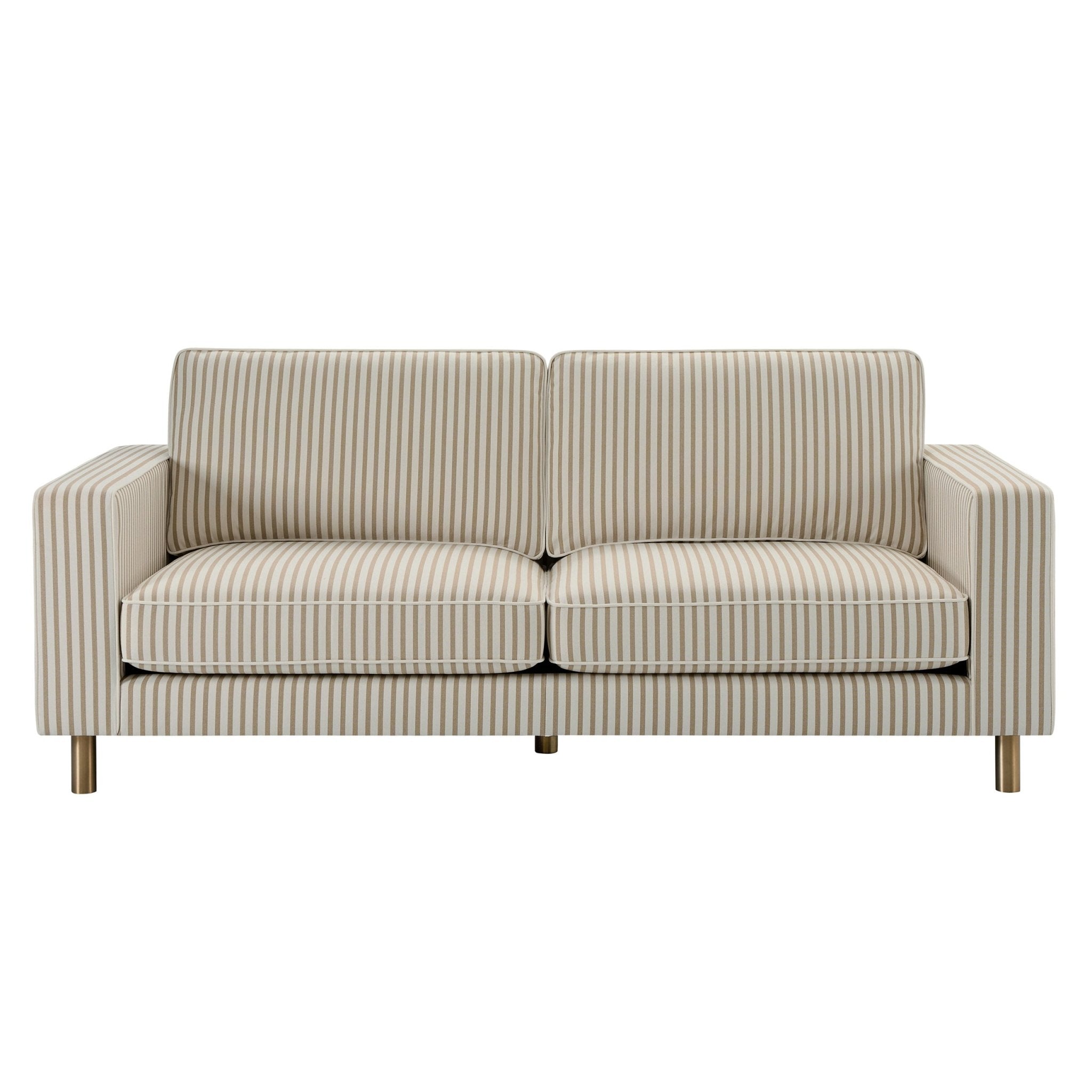 3 Seater Sofa - Sand Stripe – For that looks as good as it feels, discover our mauve soft textured velvet fabric 3-seater sofa from the collection