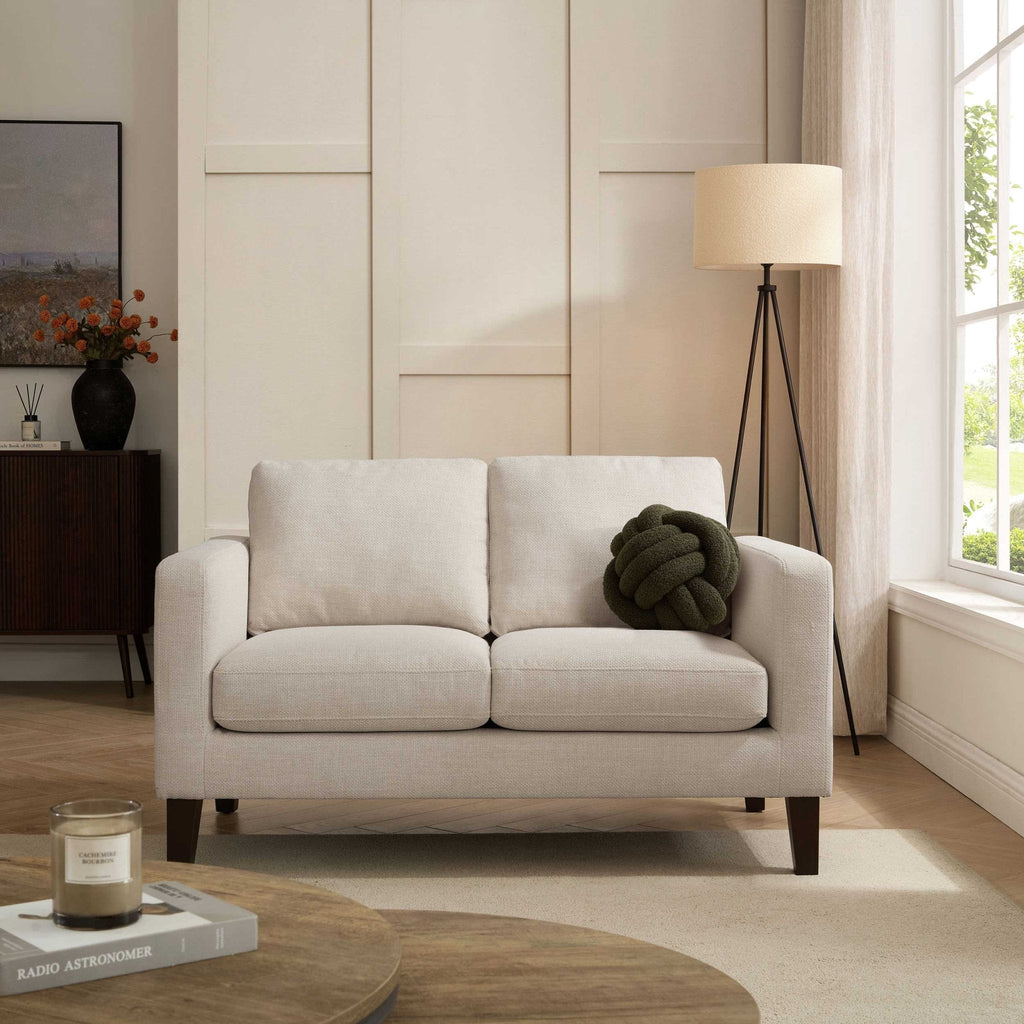 Compact 2 Seater Sofa - Beige – In a beautifully versatile shade, our Compact 2 Seater offers all the style and comfort of the classic design, perfectly proportioned for smaller spaces