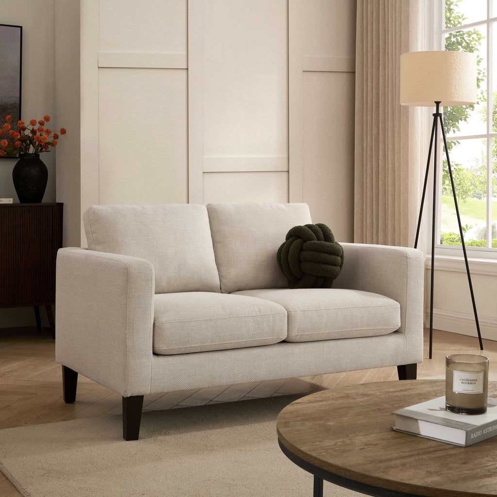 Compact 2 Seater Sofa - Beige – In a beautifully versatile shade, our Compact 2 Seater offers all the style and comfort of the classic design, perfectly proportioned for smaller spaces