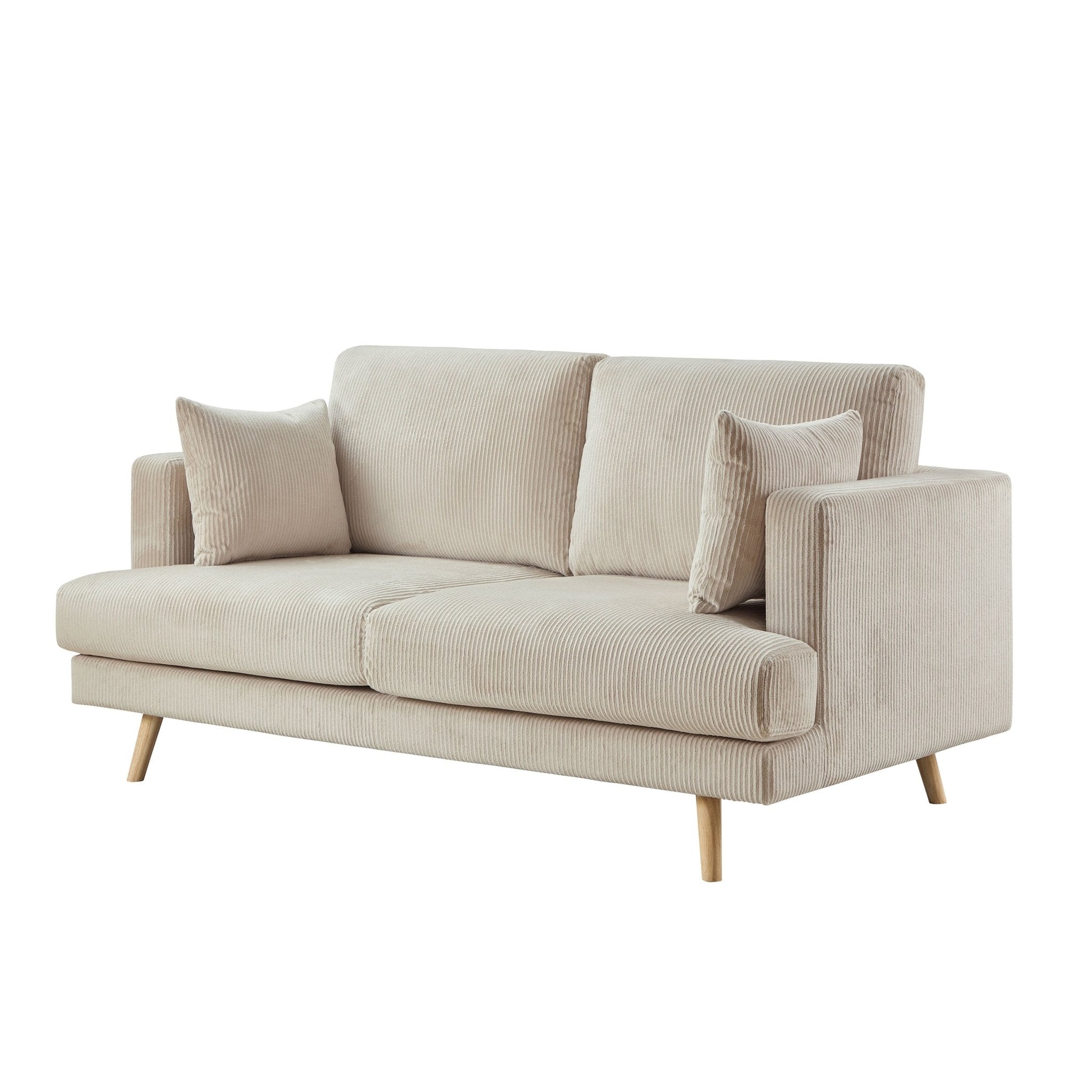 2 Seater Sofa - Rib Ecru – With its streamlined shape and soft woven texture, the 2-Seater is a refined yet relaxed choice for living