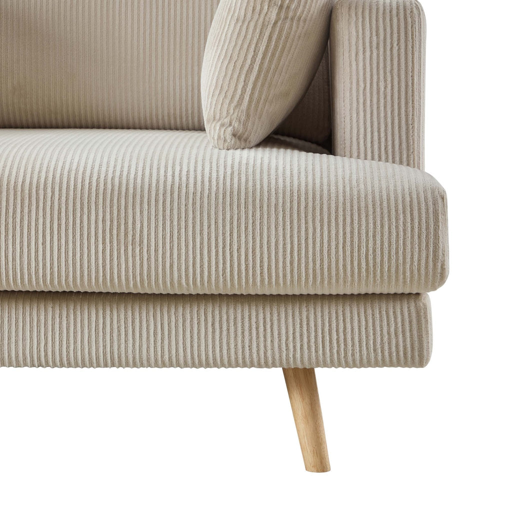2 Seater Sofa - Rib Ecru – With its streamlined shape and soft woven texture, the 2-Seater is a refined yet relaxed choice for living