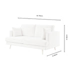 2 Seater Sofa - Rib Ecru – With its streamlined shape and soft woven texture, the 2-Seater is a refined yet relaxed choice for living