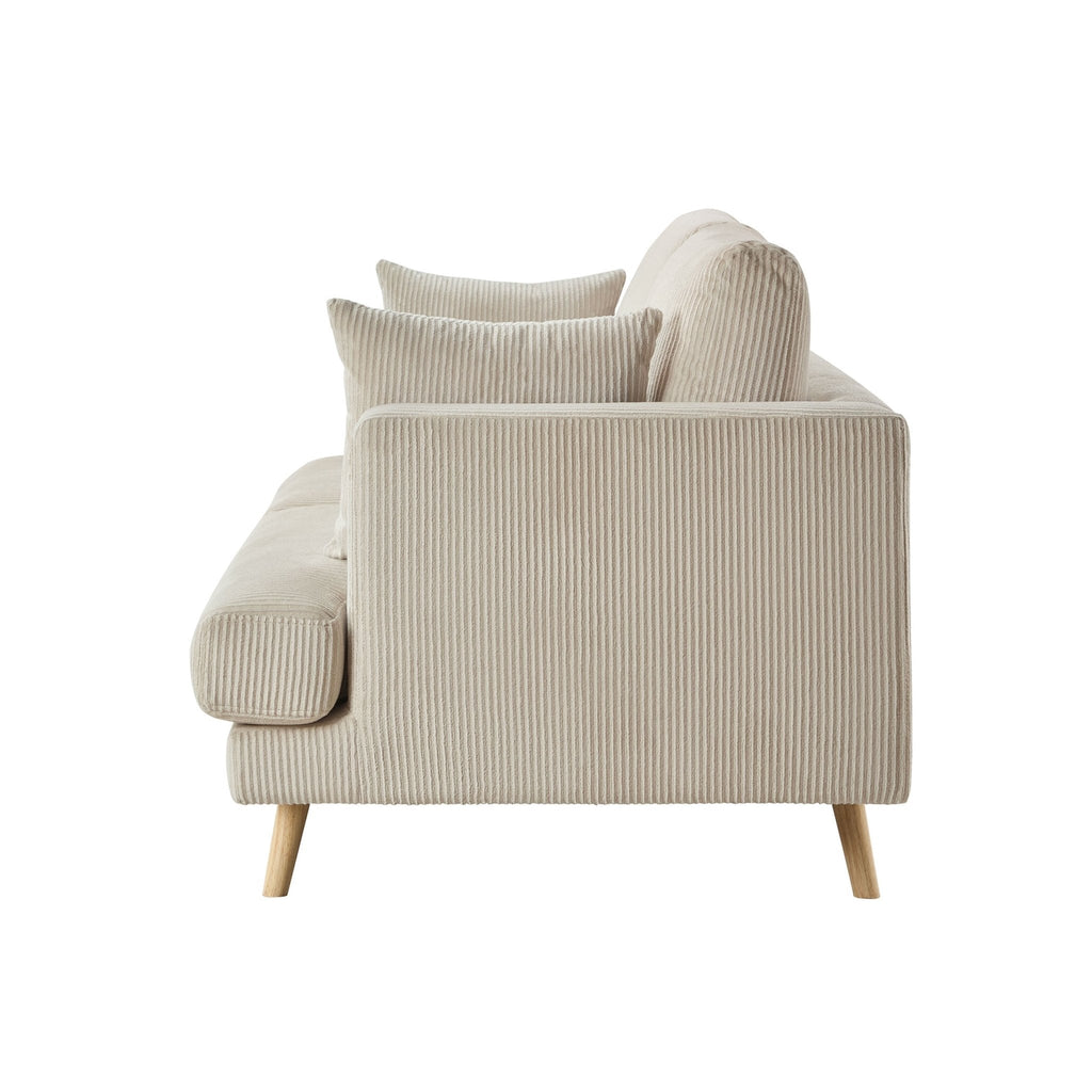 2 Seater Sofa - Rib Ecru – With its streamlined shape and soft woven texture, the 2-Seater is a refined yet relaxed choice for living