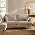 2 Seater Sofa - Rib Ecru – With its streamlined shape and soft woven texture, the 2-Seater is a refined yet relaxed choice for living
