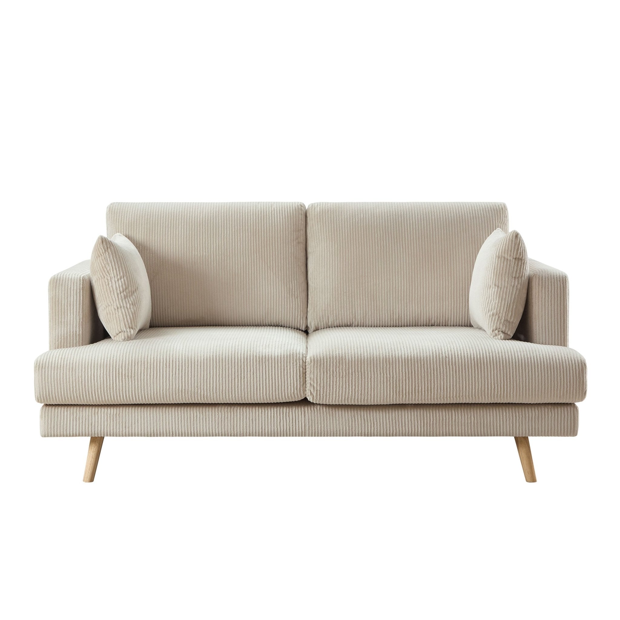 2 Seater Sofa - Rib Ecru – With its streamlined shape and soft woven texture, the 2-Seater is a refined yet relaxed choice for living