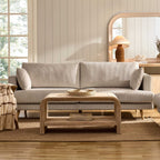 3 Seater Sofa - Rib Ecru – A spacious, stylish staple for the heart of your home