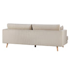 3 Seater Sofa - Rib Ecru – A spacious, stylish staple for the heart of your home