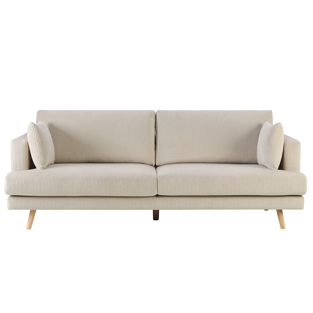 3 Seater Sofa - Rib Ecru – A spacious, stylish staple for the heart of your home