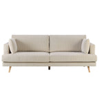 3 Seater Sofa - Rib Ecru – A spacious, stylish staple for the heart of your home