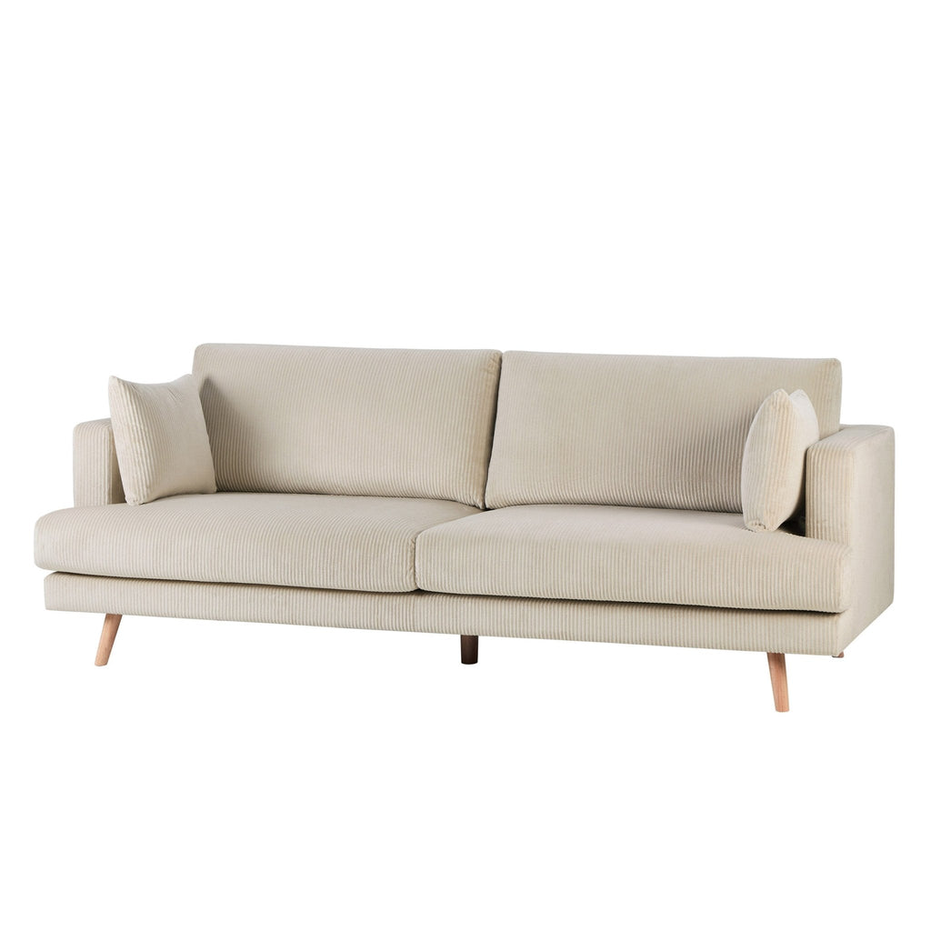 3 Seater Sofa - Rib Ecru – A spacious, stylish staple for the heart of your home