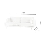 3 Seater Sofa - Rib Ecru – A spacious, stylish staple for the heart of your home
